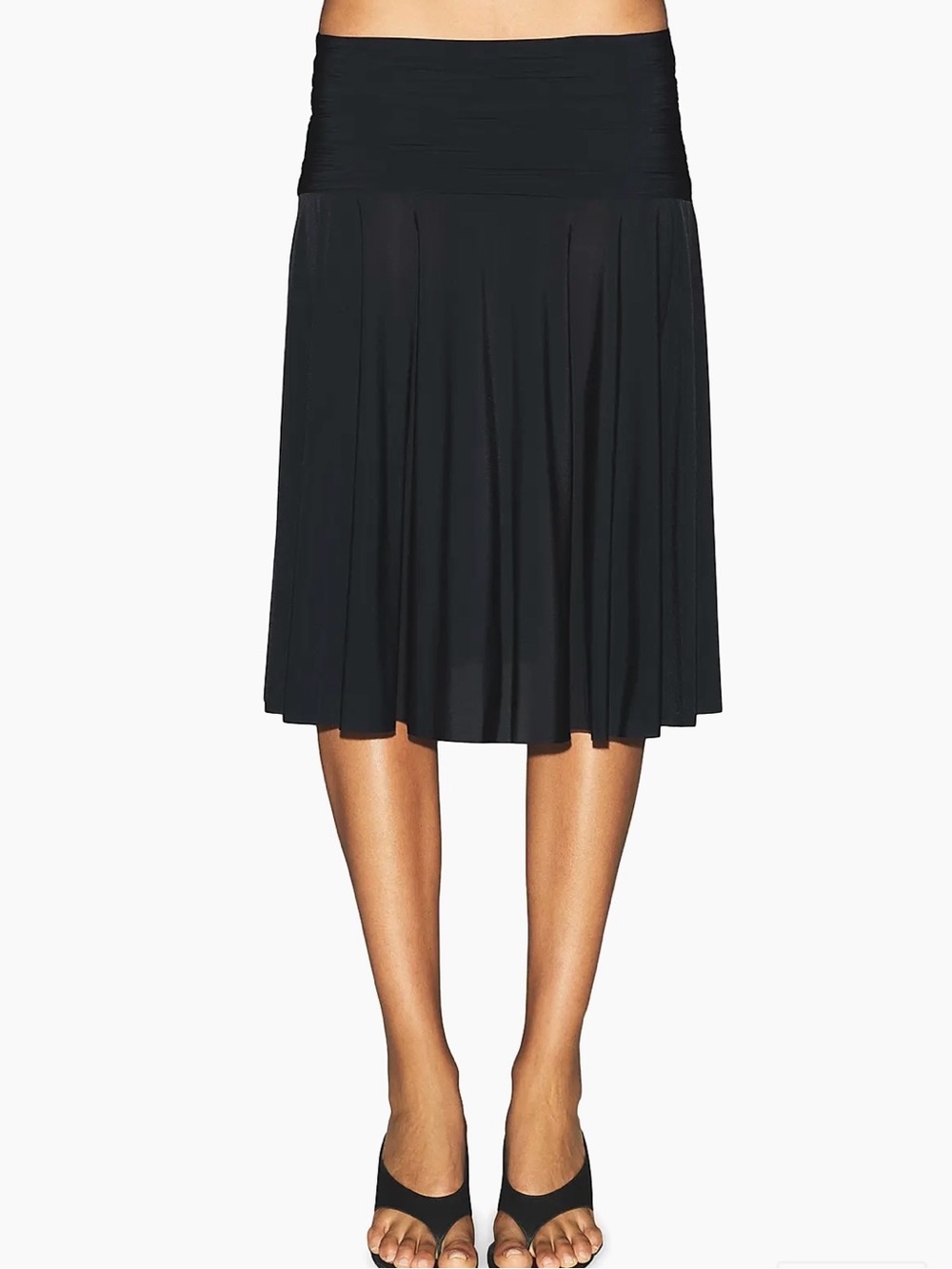 RARE SKIMS Milky Sheer Midi Skirt in Obsidian